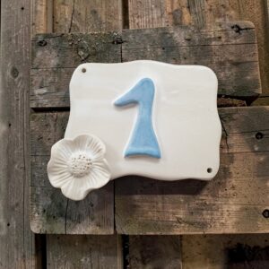 Numéro de maison 2 - Cathleen céramique - scaer finistère bretagne, quimper, concarneau pont-aven