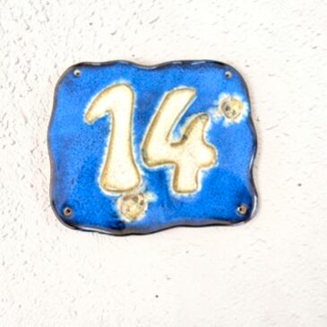 numéro de maison 1 - Cathleen céramique Scaer finistère bretagne
